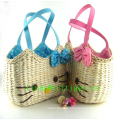 Hot Sale Girl Purse hand Bag Straw weave